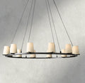 Pauillac Fabric Shade Round Chandelier 36