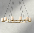 Pauillac Fabric Shade Round Chandelier 36