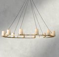 Pauillac Fabric Shade Round Chandelier 36