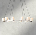 Pauillac Fabric Shade Round Chandelier 36