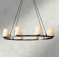 Pauillac Fabric Shade Round Chandelier 36