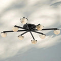 Pedrea Alabaster Wearstler Large Staggered Arm Flush Mount - Jecanoli