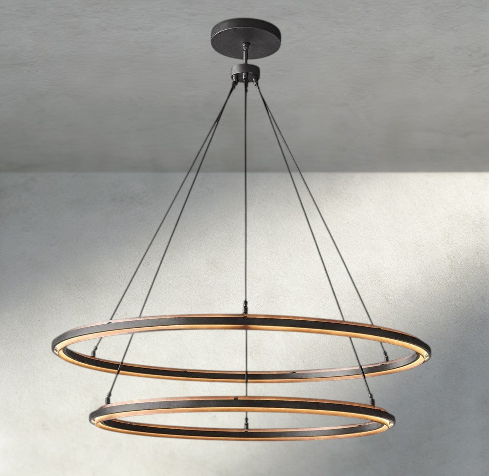 Peralta Round Chandelier 36", 48", 60", 2-Tier 60"-chandelier-Jecanoli