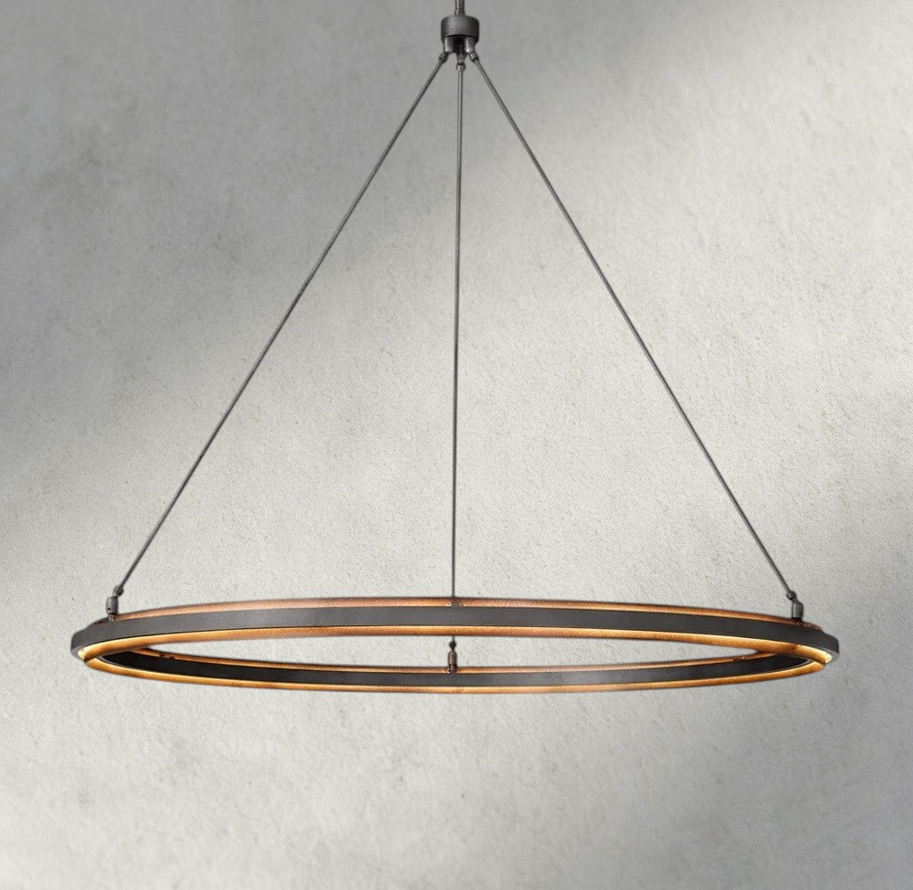 Peralta Round Chandelier 36", 48", 60", 2-Tier 60"-chandelier-Jecanoli