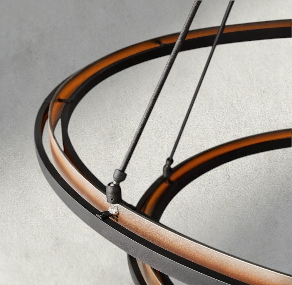 Peralta Round Chandelier 36", 48", 60", 2-Tier 60"-chandelier-Jecanoli