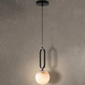 Phoenix Alabaster Sphere Pendant Light, Modern Pendant Lighting