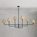 Polara Rattan Chandelier in Blackened Brass - - Jecanoli