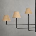 Polara Rattan Chandelier in Blackened Brass - - Jecanoli
