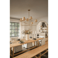 Polara Rattan Chandelier in Blackened Brass - - Jecanoli
