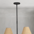 Polara Rattan Chandelier in Blackened Brass - - Jecanoli