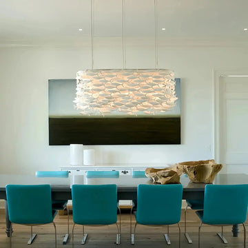 Porcelain Fish Shaped Dining Table Chandelier-Jecanoli