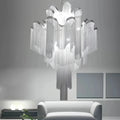 Post-Modern Extra Large Stainless Steel Long Tassel Chandelier-Jecanoli