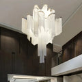 Post-Modern Extra Large Stainless Steel Long Tassel Chandelier-Jecanoli