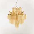 Post-Modern Extra Large Stainless Steel Long Tassel Chandelier-Jecanoli