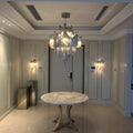Post-Modern Extra Large Stainless Steel Long Tassel Chandelier-Jecanoli