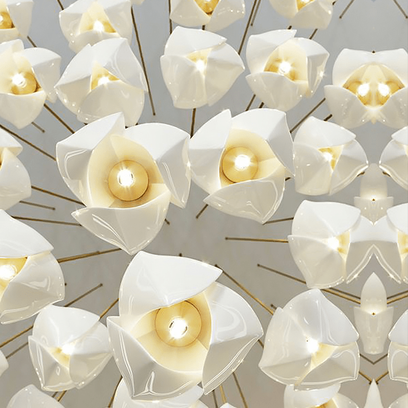 Postmodern Ceramic Branch Chandelier - 32 Lights-Jecanoli