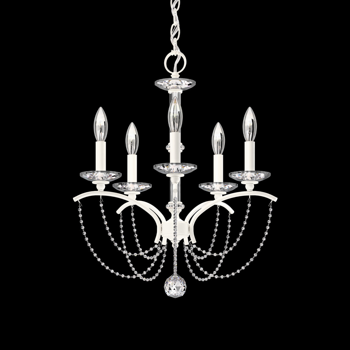 Primrose Crystal Candlestick Chandelier 18"