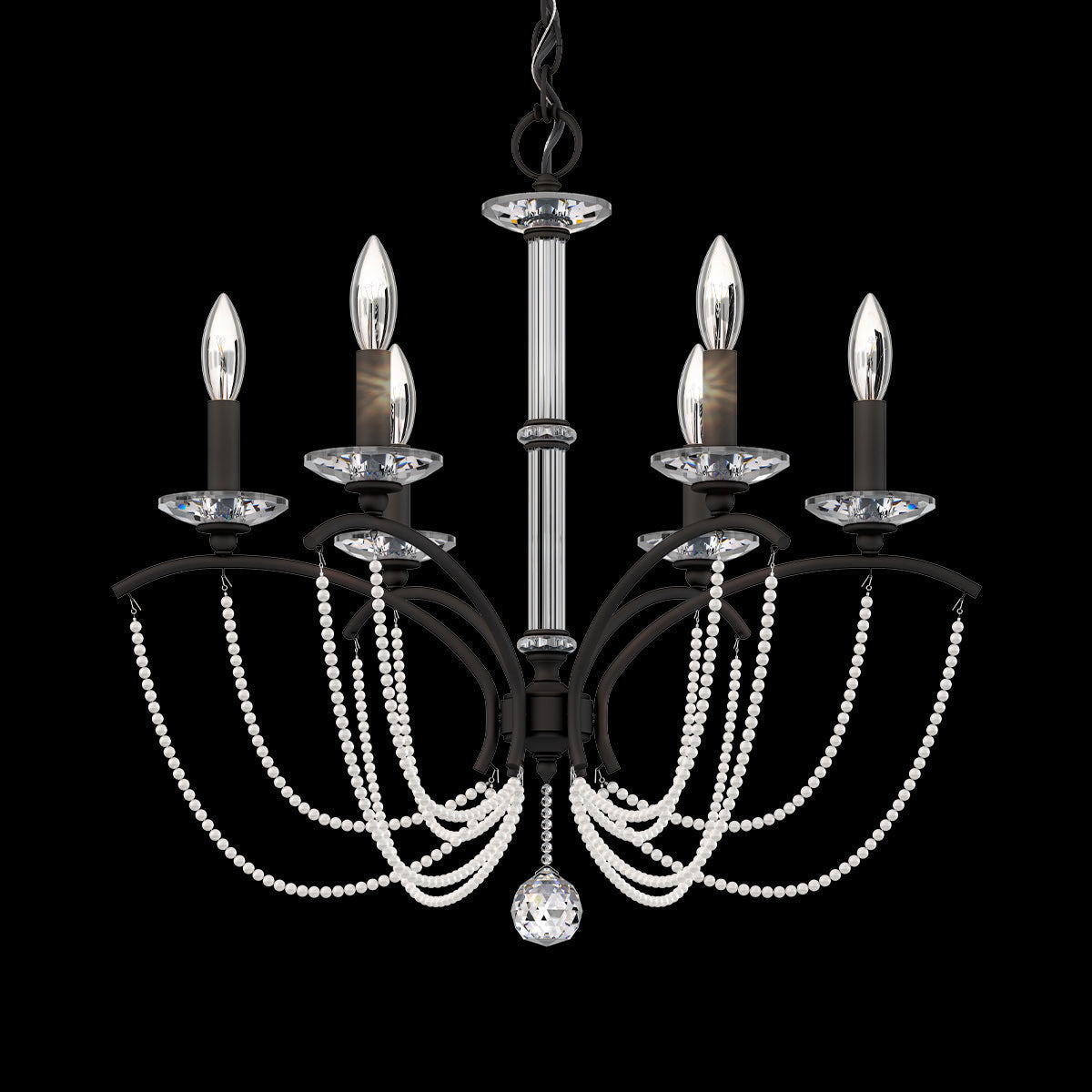 Primrose Crystal Candlestick Chandelier 23"