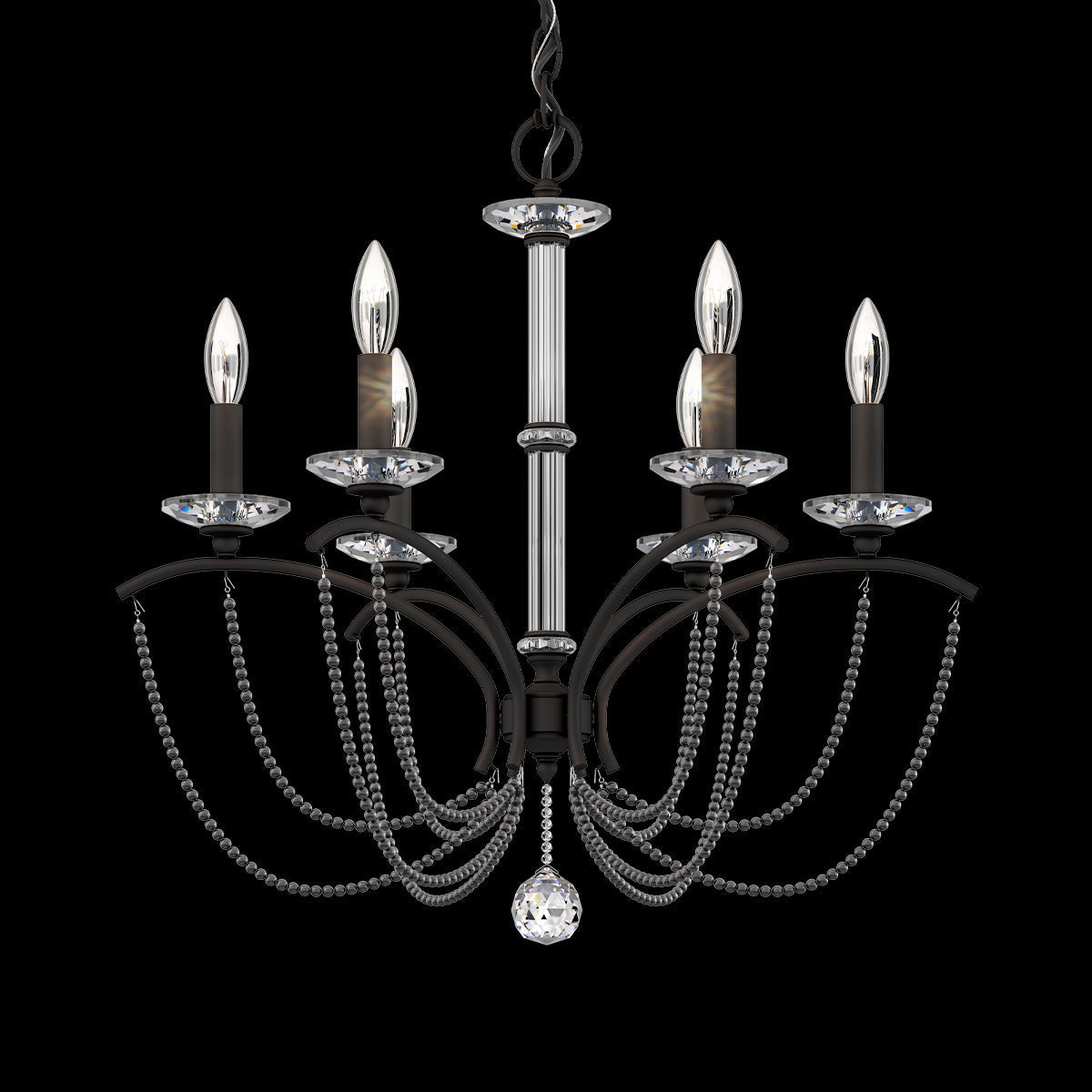 Primrose Crystal Candlestick Chandelier 23"