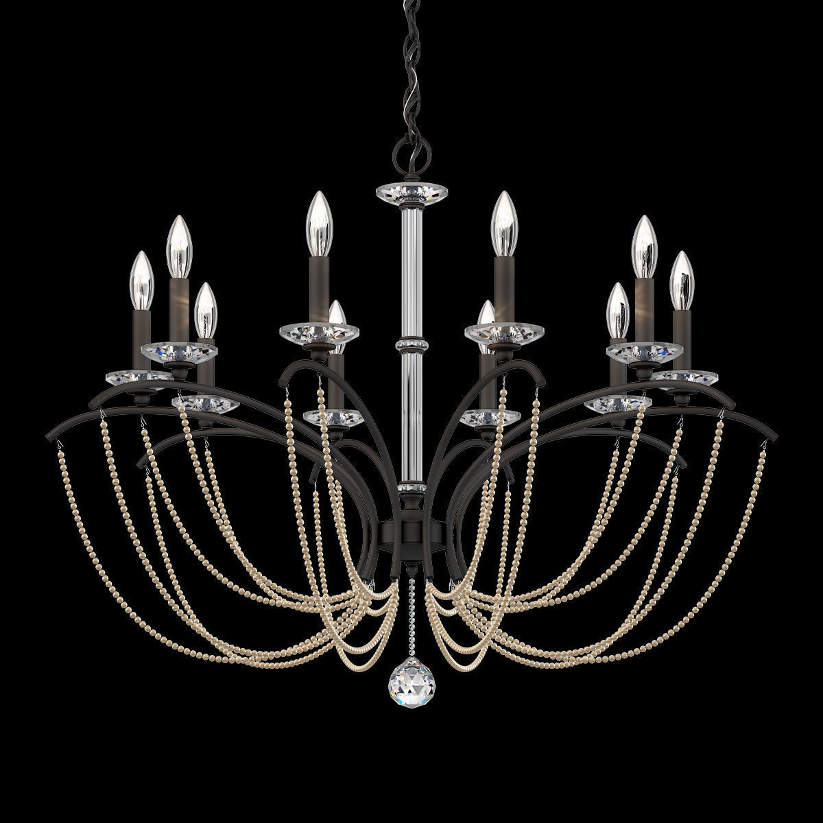 Primrose Crystal Candlestick Chandelier 36"