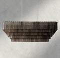Sirene Smoke Glass Rectangular Chandelier 59