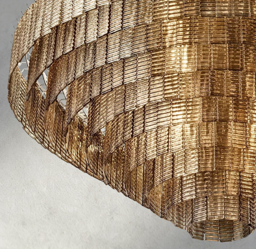 Sirene Smoke Glass Round Chandelier 41", 52", 65"-chandelier-Jecanoli
