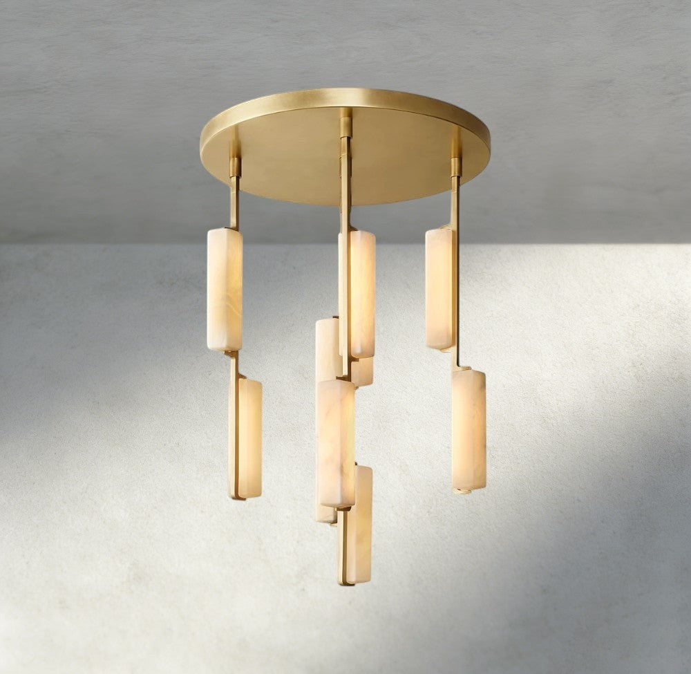 Audubon Alabaster Round Chandelier 24", 40", 56"-Jecanoli