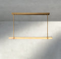 Audubon Alabaster Single Bar Linear Chandelier-Jecanoli