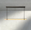 Audubon Alabaster Single Bar Linear Chandelier-Jecanoli