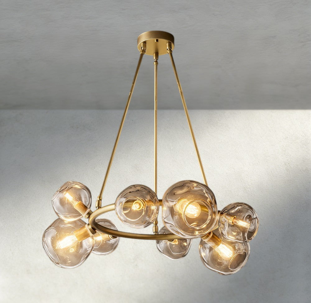 Bubble Clear Glass Round Chandelier-Chandelier-Jecanoli
