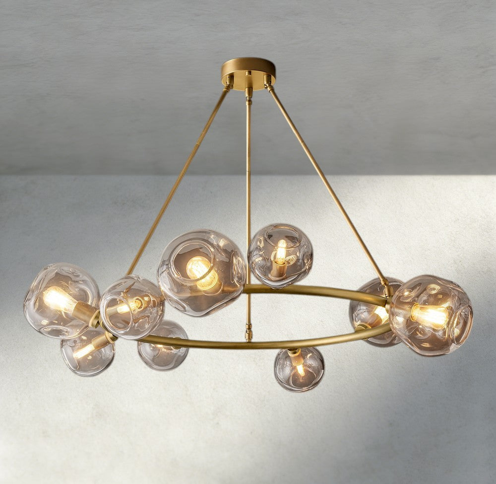 Bubble Clear Glass Round Chandelier-Chandelier-Jecanoli