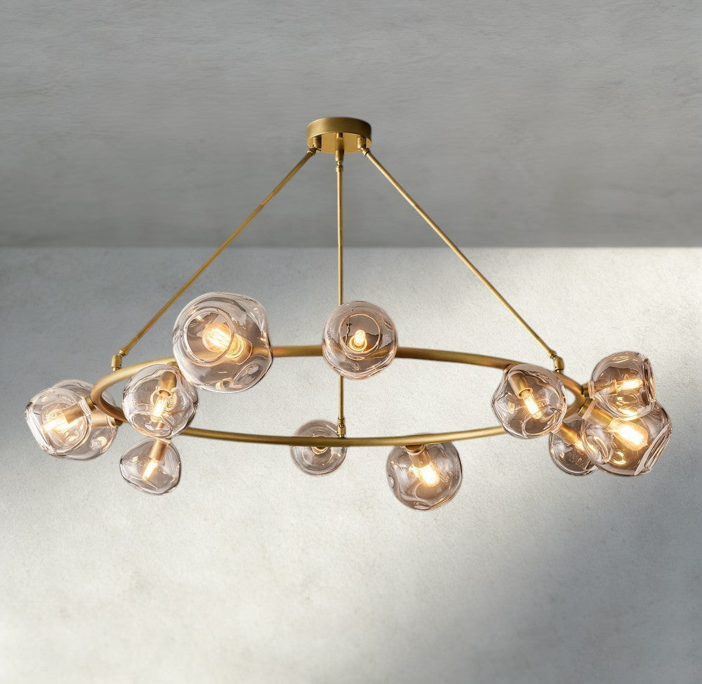Bubble Clear Glass Round Chandelier-Chandelier-Jecanoli
