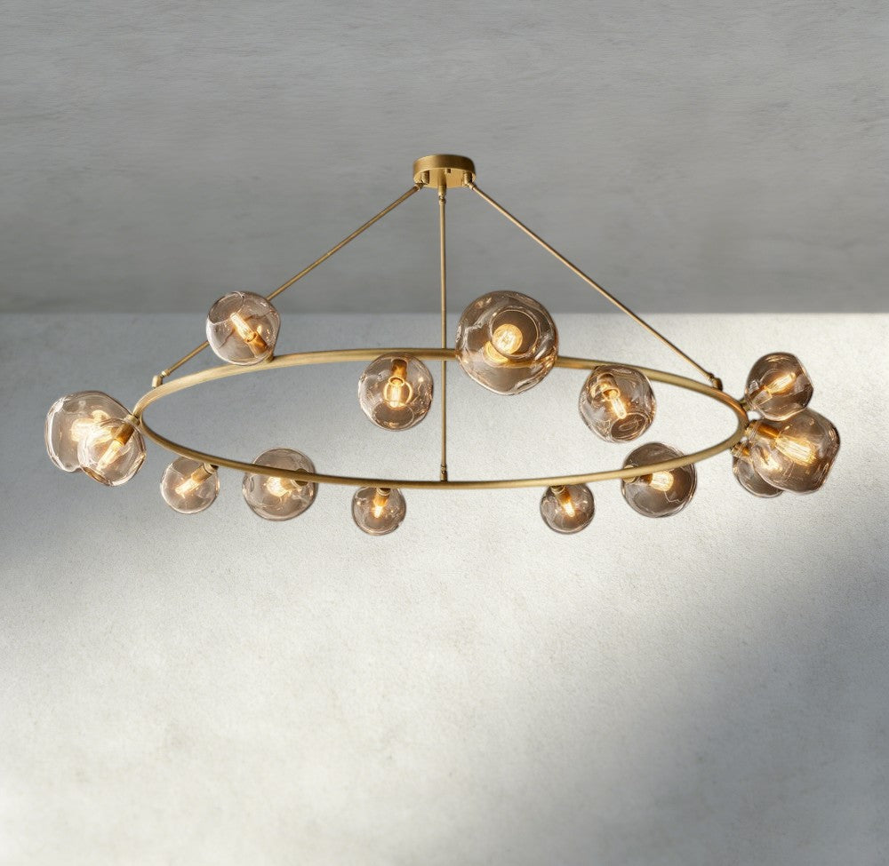 Bubble Clear Glass Round Chandelier-Chandelier-Jecanoli