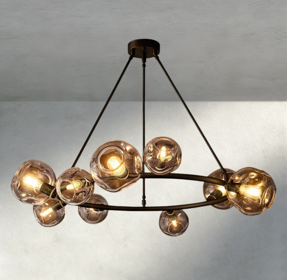Bubble Clear Glass Round Chandelier-Chandelier-Jecanoli