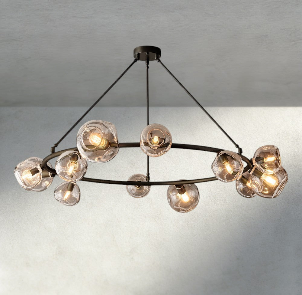 Bubble Clear Glass Round Chandelier-Chandelier-Jecanoli