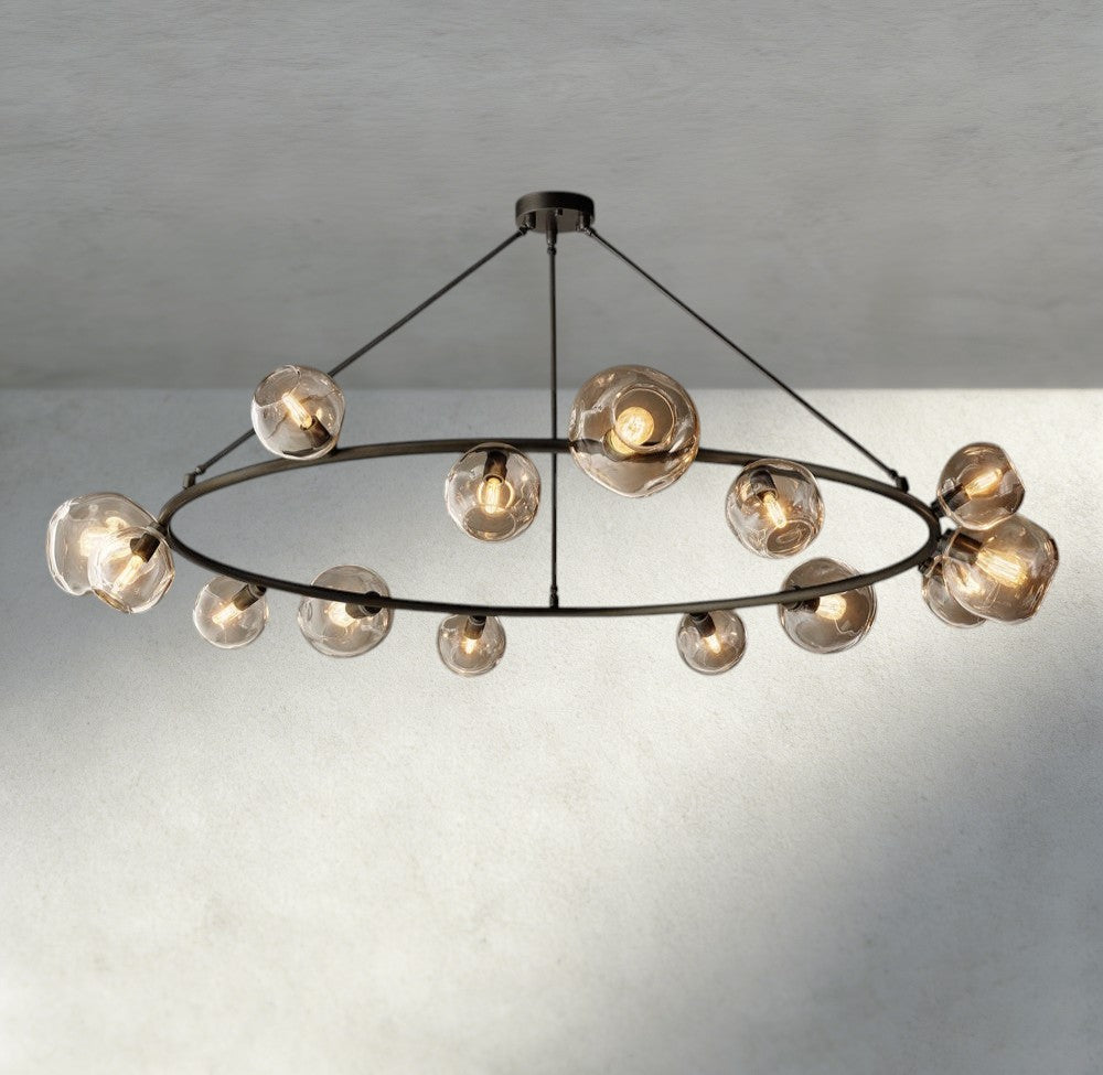 Bubble Clear Glass Round Chandelier-Chandelier-Jecanoli