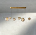 Bubble Clear Glass Linear Chandelier-Chandelier-Jecanoli