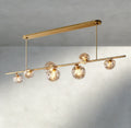 Bubble Clear Glass Linear Chandelier-Chandelier-Jecanoli