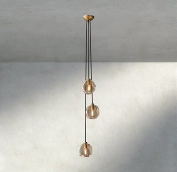 Bubble Clear Glass Cascade Pendant-Chandelier-Jecanoli