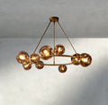 Bubble Smoke Glass Round Chandelier-Chandelier-Jecanoli