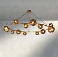 Bubble Smoke Glass Round Chandelier-Chandelier-Jecanoli