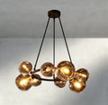 Bubble Smoke Glass Round Chandelier-Chandelier-Jecanoli