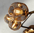 Bubble Smoke Glass Round Chandelier-Chandelier-Jecanoli