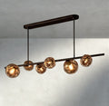 Bubble Smoke Glass Linear Chandelier-Chandelier-Jecanoli