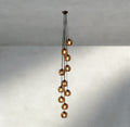 Bubble Smoke Glass Cascade Pendant-Chandelier-Jecanoli