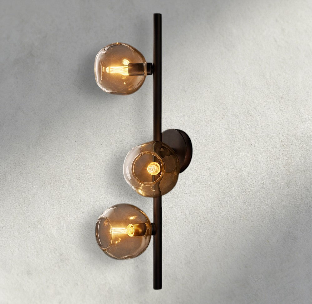 Bubble Smoke Glass Cascade Sconce-Wall Sconce-Jecanoli