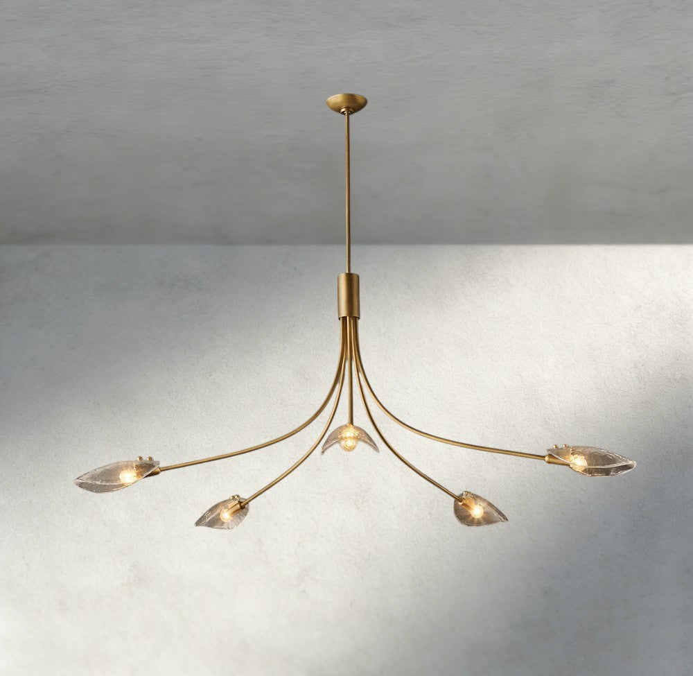 Shell Clear Glass Chandelier-Chandelier-Jecanoli