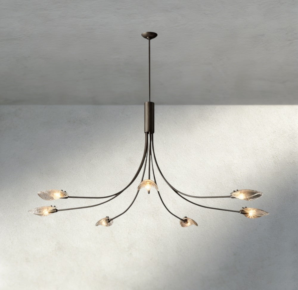 Shell Clear Glass Chandelier-Chandelier-Jecanoli