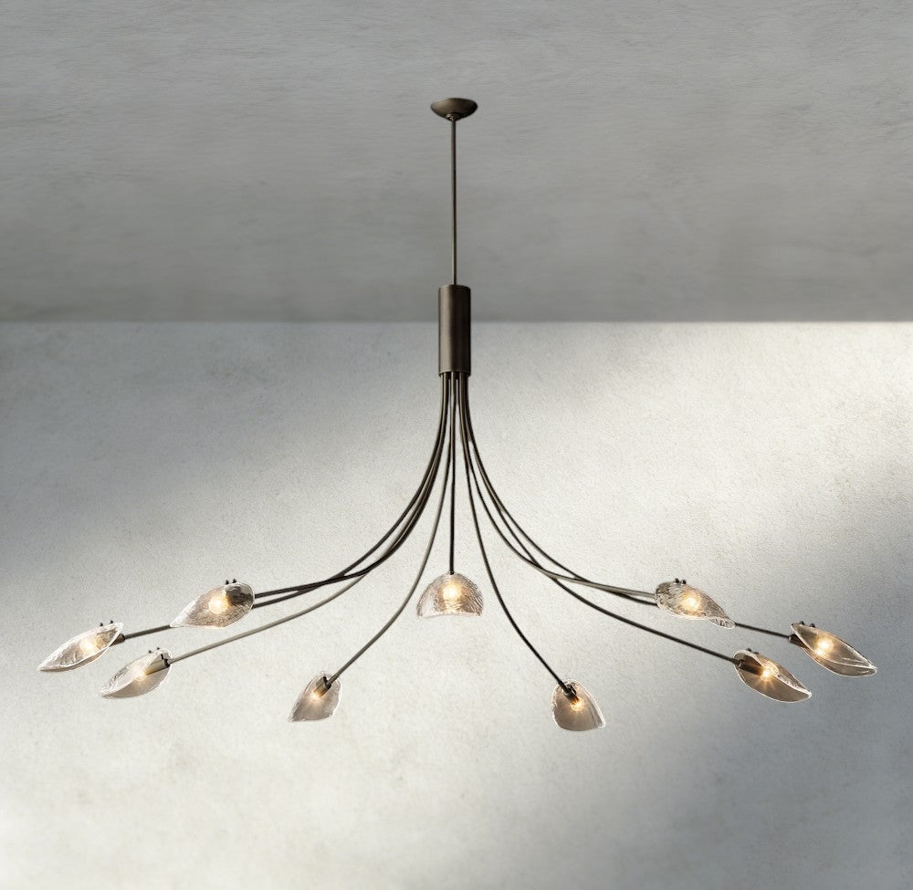 Shell Clear Glass Chandelier-Chandelier-Jecanoli