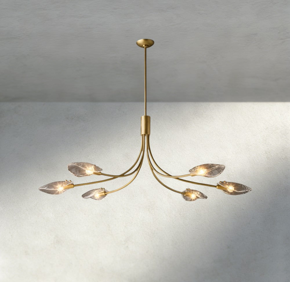 Shell Clear Glass Chandelier-Chandelier-Jecanoli